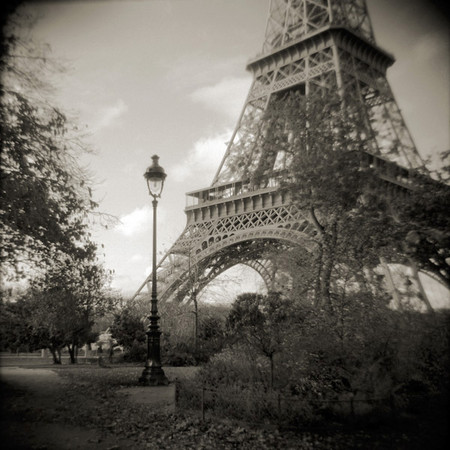 Eiffel Tower and Lamp Post